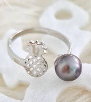Bague argent Ananas Perle