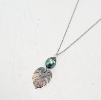 [ACCOAPN] Collier Perle de Tahiti ett Nacre Ape