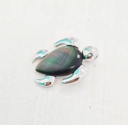 [TORTUE] Pendentif tortue en argent et nacre