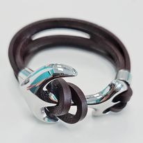 [ACBRHO20] Bracelet Homme cuir ANCRE