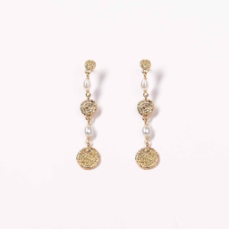 [BONKM] Boucles d'oreilles SUN pendantes avec keishi