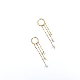 [HAPLBOK] Créoles plaqué or et keishis en cascades