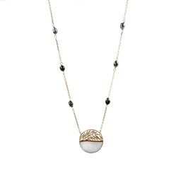[PAPLCOK] Collier Palms plaqué or et keishis