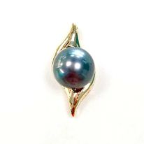 [P11] Pendentil plaqué or avec perle de Tahiti