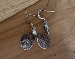 [BOACP] Boucles d'oreilles acier palmier et keishis