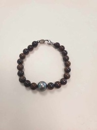 [BRHCF] Bracelet Homme Fermoir Acier Bronzite