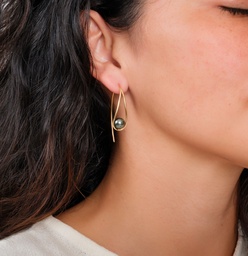 [PLBODP] Boucles d'oreilles Drop plaqué or et perles de Tahiti