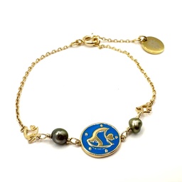 [BRENFP2K] Bracelet Enfant plaqué or Poisson + 2 keishis