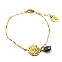 [BRAR1K] Bracelet Enfant plaqué or Arbre de Vie + 1 keishi