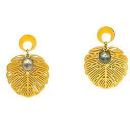 [ADBOAP] Boucles d'oreilles Ape ciselé et keishi