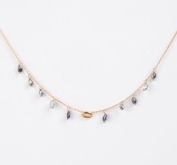 [10KCORI] COLLIER CORI 10 KEISHIS EN BRELOQUE - plaqué or