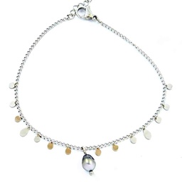 [BRGOUT] BRACELET MINI GOUTTES ET KEISHI - ACIER