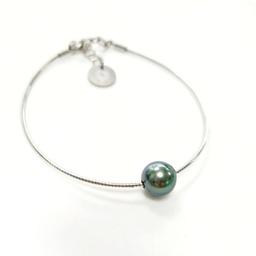 [BRSOUPL] BRACELET SOUPLE 1 PERLE - ARGENT