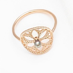 BAGUE 1 KEISHI ROSACE - PLAQUE OR