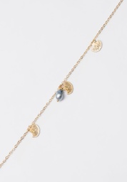 [BRGINKD] BRACELET BRELOQUES GINKO ET KEISHI - ACIER DORE