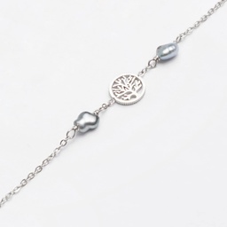 [MINITREE] BRACELET MINI ARBRE DE VIE ET 2 KEISHIS - ACIER