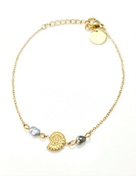 [BRN] BRACELET NAUTILUS 2 KEISHIS - ACIER DORE