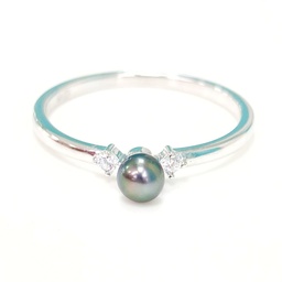 BAGUE FINE 1 KEISHI 2 ZIRCONS - ARGENT