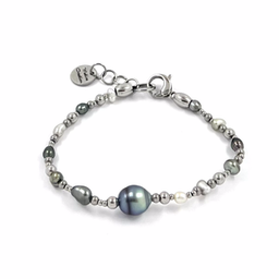 [CHBR1] Bracelet chic Perle, keishis et billes d'acier