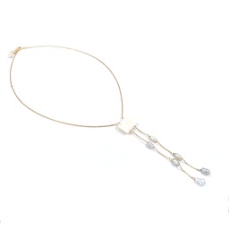 [GFCO62] Collier plaqué or Nacre et 6 keishis