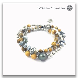 [NIBRB] Bracelet Nico 3 tours beige