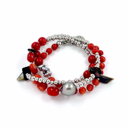 [NIBRR] Bracelet Nico 3 tours rouge