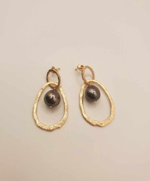 [OHPLBO] Boucles d'oreille anneaux et Perle T
