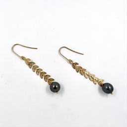 [SEBOK2] Boucles d'oreille chaine serpent perle T