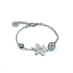 Bracelet tiare perle+keishis